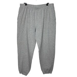 Vintage 90s LL Bean Sweatpants Joggers Mens XL Gray Lounge Fleece Relaxed Pocket